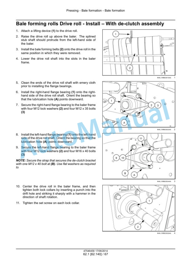 New Holland 150, 180 Roll-Belt Round Baler Service Manual 47546458 5 New Holland 150, 180 Roll-Belt Round Baler Service Manual 47546458 - Image 5