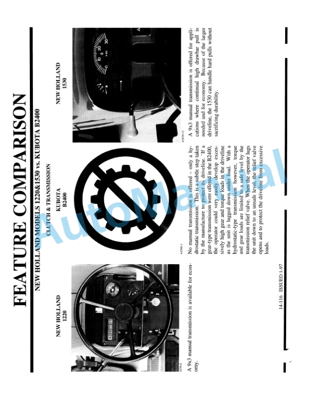 New Holland 1530, 1630, 1725, 1925 Feature Product Manual 86560392 5 New Holland 1530, 1630, 1725, 1925 Feature Product Manual 86560392-5