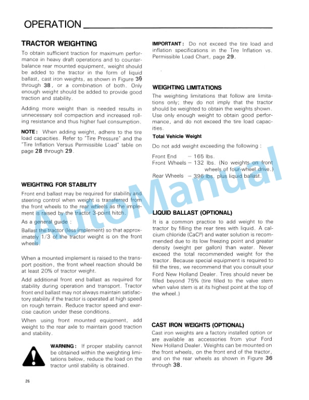 New Holland 1720 Tractor Operation and Maintenance Manual 42172010 3 New Holland 1720 Tractor Operation and Maintenance Manual 42172010-3