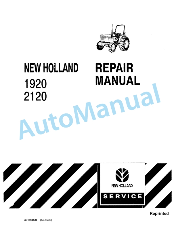 New Holland 1920, 2120 Tractor Repair Manual 40192020