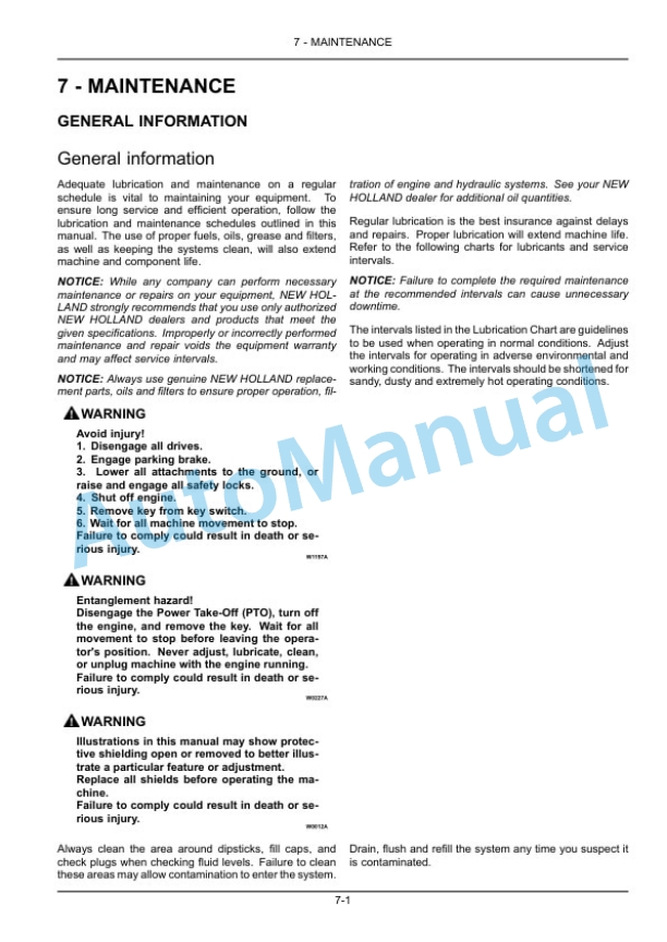 New Holland 20, 25 Boomer Compact Tractor Operation and Maintenance Manual 47578934 4 New Holland 20, 25 Boomer Compact Tractor Operation and Maintenance Manual 47578934-4