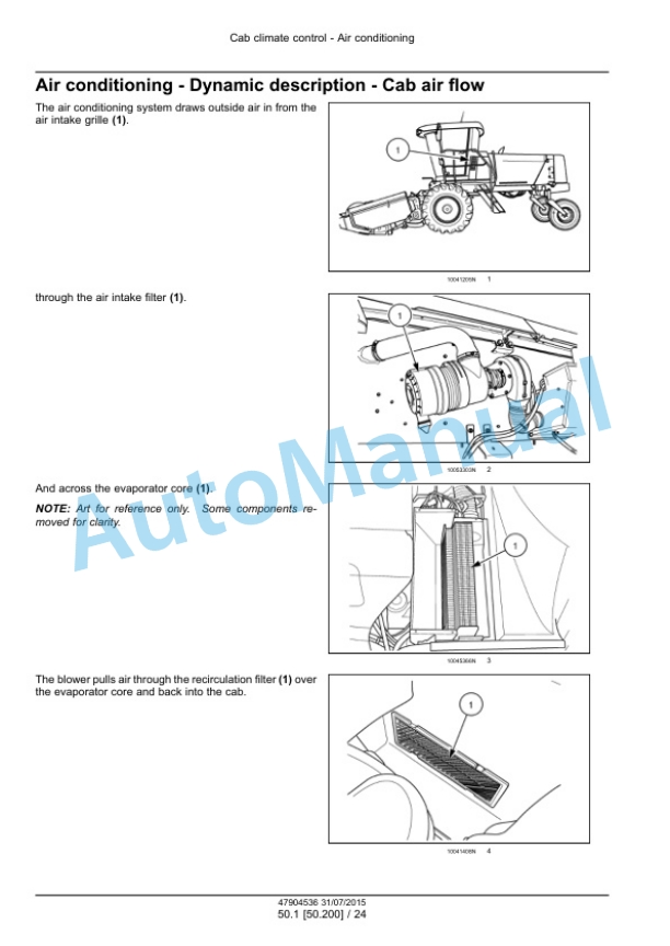 Alternative view of New Holland 200, 240 Speedrower Tier 3 Self-Propelled Windrower Service Manual 47904536