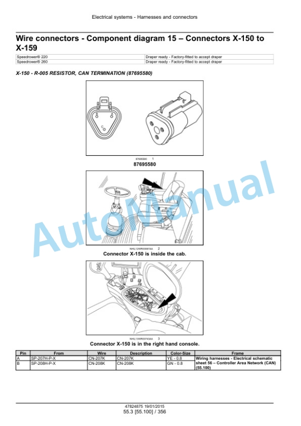 New Holland 220, 260 Speedrower Tier 4B Final Self-Propelled Windrower Service Manual 47824875 3 New Holland 220, 260 Speedrower Tier 4B Final Self-Propelled Windrower Service Manual 47824875 - Image 3
