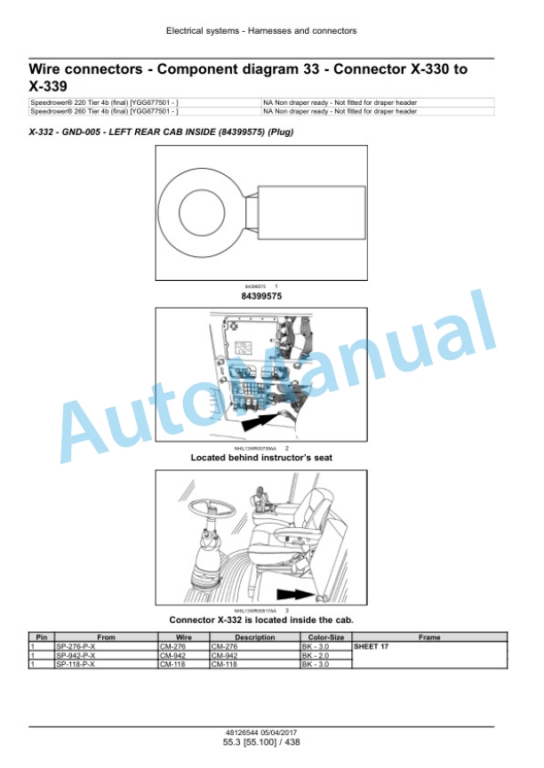 New Holland 220, 260 Speedrower Tier 4B Final Self-Propelled Windrower Service Manual 48126544 3 New Holland 220, 260 Speedrower Tier 4B Final Self-Propelled Windrower Service Manual 48126544 - Image 3