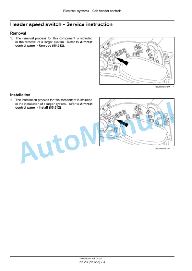 New Holland 220, 260 Speedrower Tier 4B Final Self-Propelled Windrower Service Manual 48126544 4 New Holland 220, 260 Speedrower Tier 4B Final Self-Propelled Windrower Service Manual 48126544 - Image 4