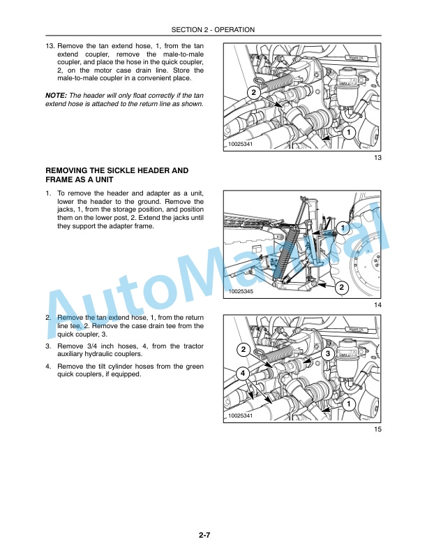 New Holland 2330BF Adapter Frame Operation and Maintenance Manual 87716208 3 New Holland 2330BF Adapter Frame Operation and Maintenance Manual 87716208 - Image 3