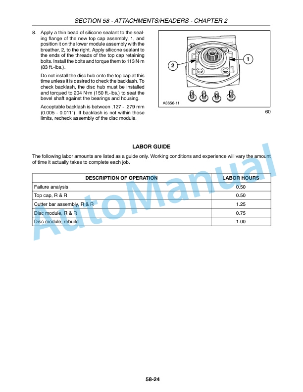 New Holland 2355, 2358 Auger Header Repair Manual 87032364 4 New Holland 2355, 2358 Auger Header Repair Manual 87032364-4