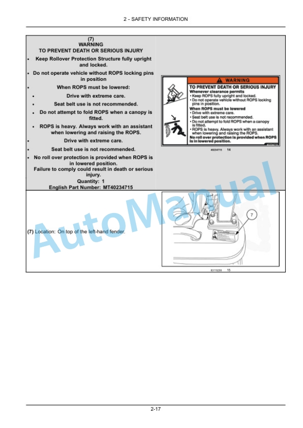 New Holland 24 Boomer Compact Tractor Operation and Maintenance Manual 47727071 2 New Holland 24 Boomer Compact Tractor Operation and Maintenance Manual 47727071-2