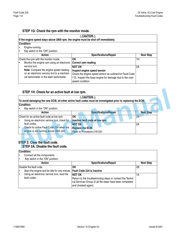 New Holland 24 Vavle, 8.3 Liter Engine Fuel System Repair Manual 87025504 3 New Holland 24 Vavle, 8.3 Liter Engine Fuel System Repair Manual 87025504-3