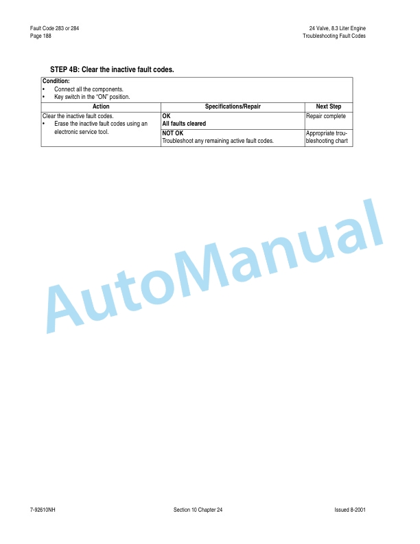 New Holland 24 Vavle, 8.3 Liter Engine Fuel System Repair Manual 87025504 4 New Holland 24 Vavle, 8.3 Liter Engine Fuel System Repair Manual 87025504-4