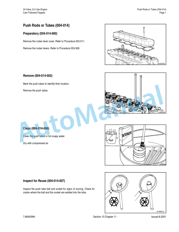 New Holland 24 Vavle, 8.3 Liter Engine Repair Manual 87025503 5 New Holland 24 Vavle, 8.3 Liter Engine Repair Manual 87025503-5