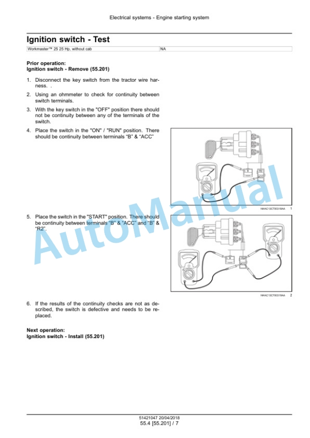 New Holland 25 Workmaster Compact Tractor Service Manual 51421047 5 New Holland 25 Workmaster Compact Tractor Service Manual 51421047 - Image 5