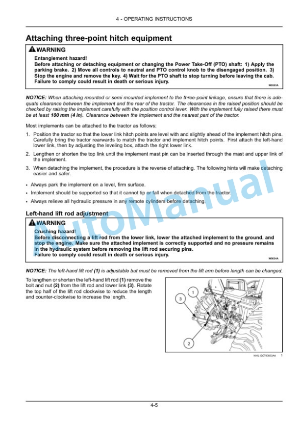 New Holland 25 Workmaster Tier 4B Final Compact Tractor Operation and Maintenance Manual 51414247 3 New Holland 25 Workmaster Tier 4B Final Compact Tractor Operation and Maintenance Manual 51414247 - Image 3
