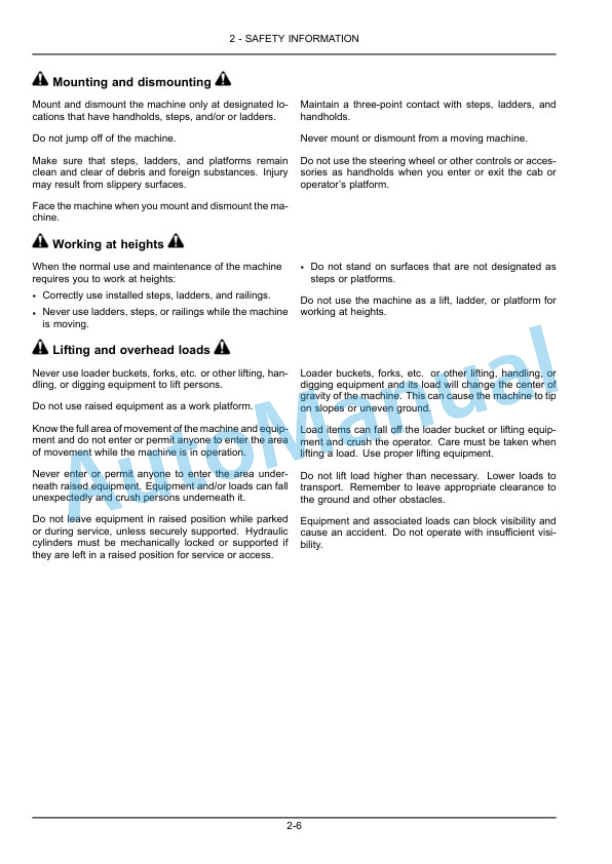 New Holland 250TLA Farm Loader Operation and Maintenance Manual 48077338 2 New Holland 250TLA Farm Loader Operation and Maintenance Manual 48077338-2