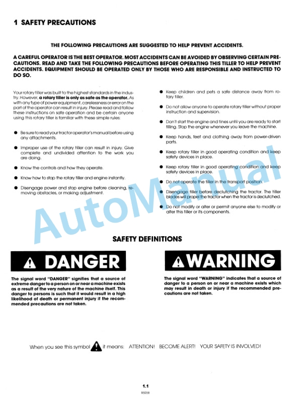New Holland 26 Rotary Tiller Attachment Operation Manual and Part List 42002611 2 New Holland 26 Rotary Tiller Attachment Operation Manual and Part List 42002611-2