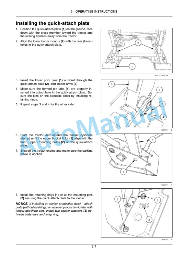 New Holland 260TLA Loader Operation and Maintenance Manual 48124915 3 New Holland 260TLA Loader Operation and Maintenance Manual 48124915 - Image 3