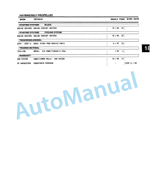 New Holland 3-88 to 3-89 Bulletin Service Manual 40991793 4 New Holland 3-88 to 3-89 Bulletin Service Manual 40991793 - Image 4