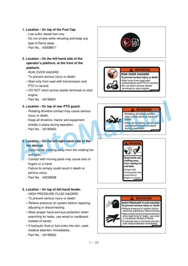 New Holland 30, 35 Boomer Compact Tractor Operation and Maintenance Manual 52112803 2 New Holland 30, 35 Boomer Compact Tractor Operation and Maintenance Manual 52112803-2