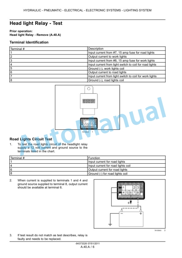 New Holland 30, 35 Boomer Compact Tractor Service Manual 84373326 2 New Holland 30, 35 Boomer Compact Tractor Service Manual 84373326-2