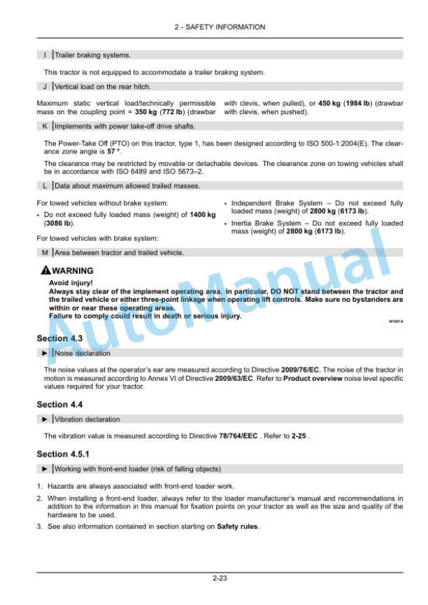 Alternative view of New Holland 30, 35 Boomer Stage IIIA Compact Tractor Operation and Maintenance Manual 48014864