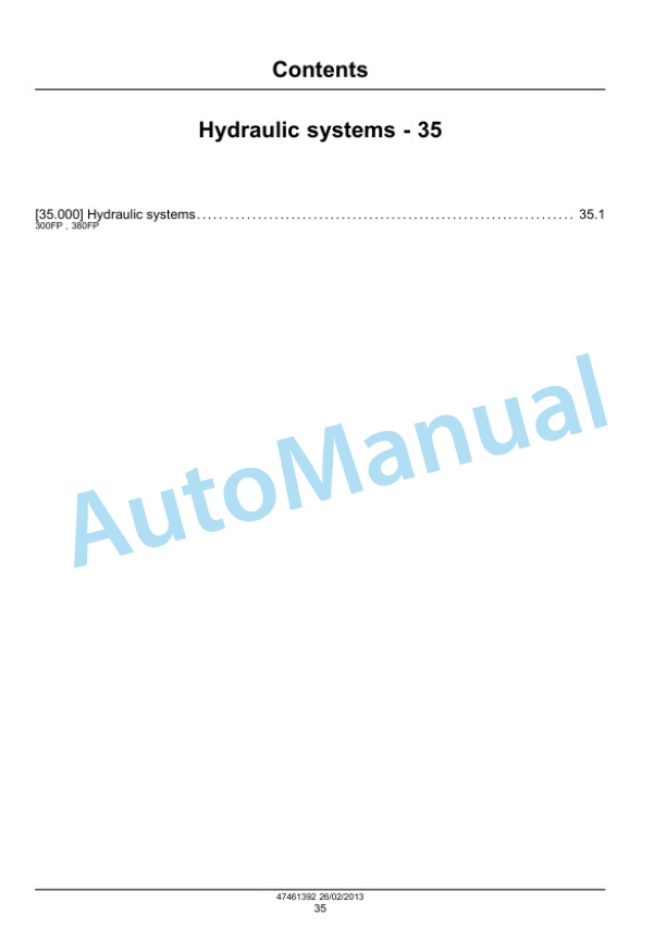 New Holland 300FP, 380FP Header Service Manual 47461392 2 New Holland 300FP, 380FP Header Service Manual 47461392-2