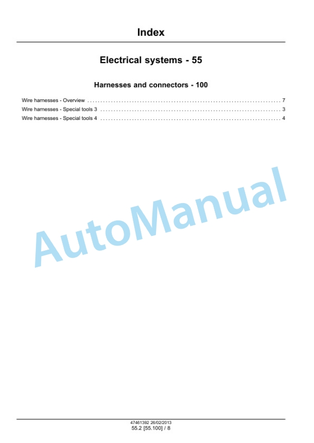 New Holland 300FP, 380FP Header Service Manual 47461392 3 New Holland 300FP, 380FP Header Service Manual 47461392-3