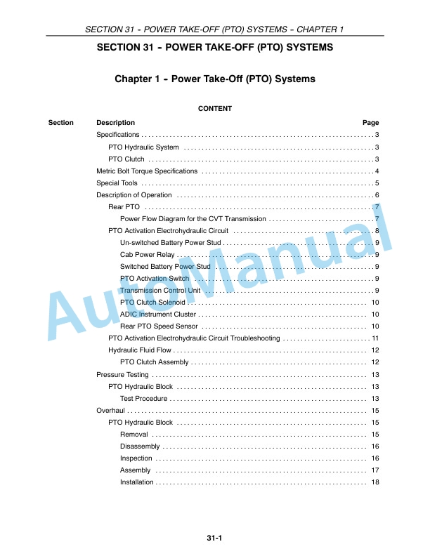 New Holland 3040, 3045, 3050 Boomer With Cab and CVT Transmission Service Manual 84126851 4 New Holland 3040, 3045, 3050 Boomer With Cab and CVT Transmission Service Manual 84126851-4