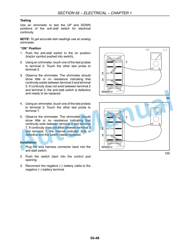 New Holland 3040, 3045, 3050 Boomer With Cab and CVT Transmission Service Manual 84126853-2