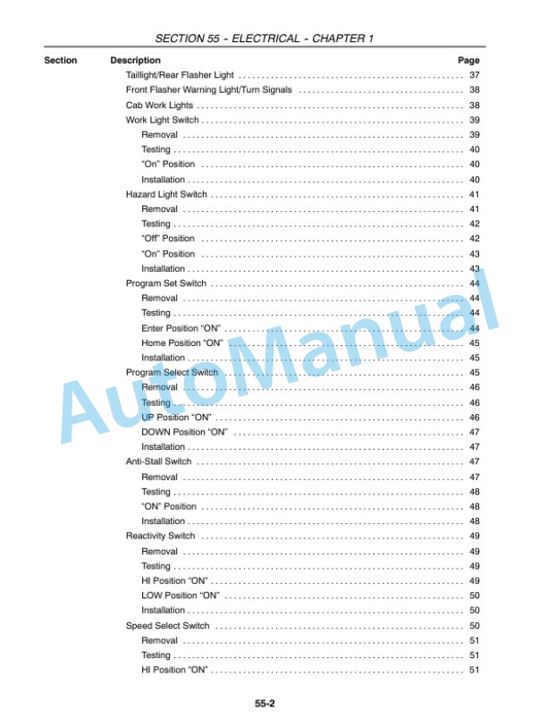 New Holland 3040, 3045, 3050 CTV Boomer Compact Tractor Service Manual 84126849A 4 New Holland 3040, 3045, 3050 CTV Boomer Compact Tractor Service Manual 84126849A-4