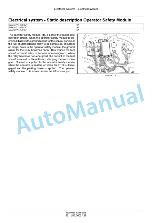 New Holland 3040 CVT, 3045 CVT, 3050 CVT Boomer Compact Tractor Service Manual 48080061 4 New Holland 3040 CVT, 3045 CVT, 3050 CVT Boomer Compact Tractor Service Manual 48080061 - Image 4