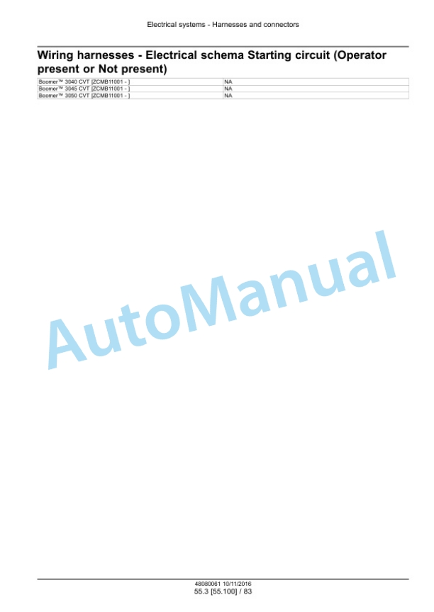 New Holland 3040 CVT, 3045 CVT, 3050 CVT Boomer Compact Tractor Service Manual 48082169 5 New Holland 3040 CVT, 3045 CVT, 3050 CVT Boomer Compact Tractor Service Manual 48082169-5
