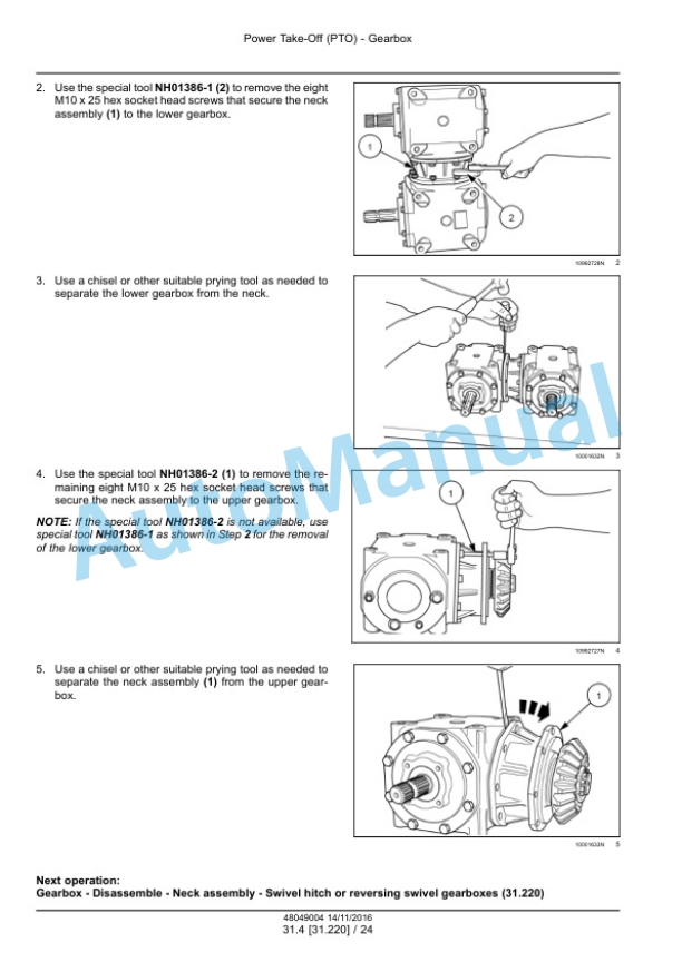 New Holland 313, 316 Discbine Disc Mower Conditioner Service Manual 48049004 2 New Holland 313, 316 Discbine Disc Mower Conditioner Service Manual 48049004-2