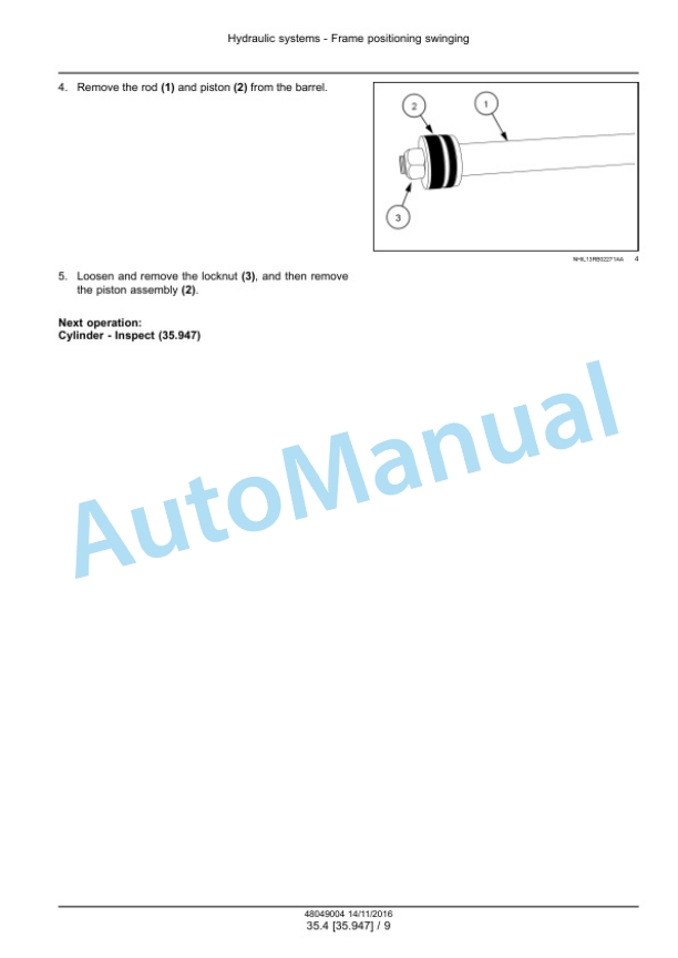 New Holland 313, 316 Discbine Disc Mower Conditioner Service Manual 48049004 3 New Holland 313, 316 Discbine Disc Mower Conditioner Service Manual 48049004-3