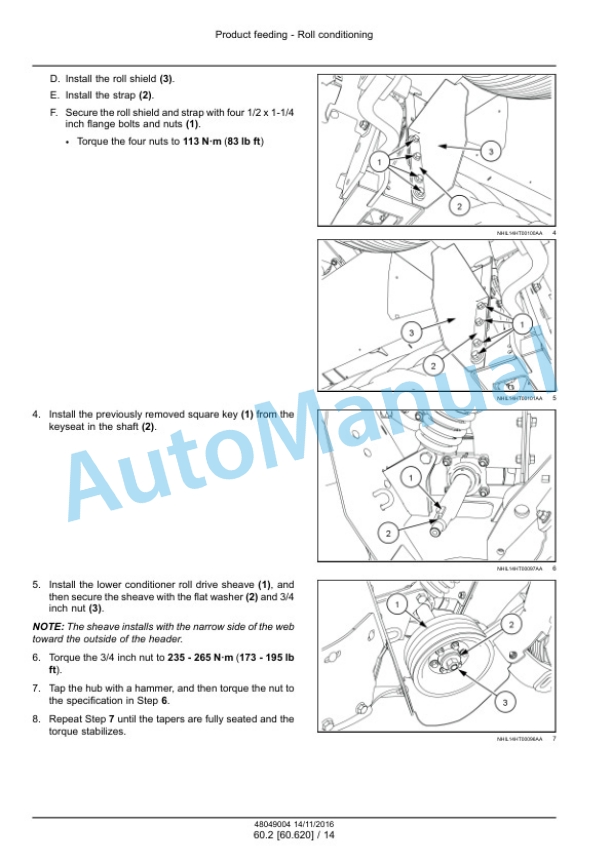 New Holland 313, 316 Discbine Disc Mower Conditioner Service Manual 48049004 5 New Holland 313, 316 Discbine Disc Mower Conditioner Service Manual 48049004-5