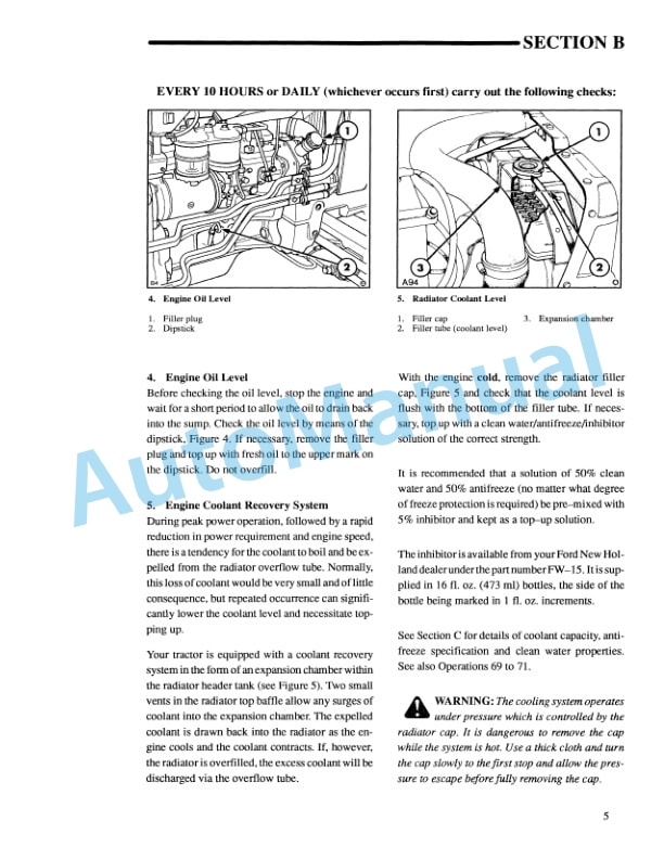 New Holland 3230, 3430, 3930, 4630, 5030 Less Cab Tractor Operation and Maintenance Manual 42323052 4 New Holland 3230, 3430, 3930, 4630, 5030 Less Cab Tractor Operation and Maintenance Manual 42323052 - Image 4