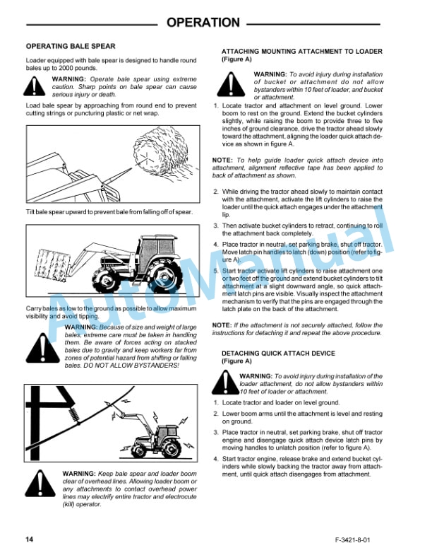 New Holland 32LA, 33LA Quick Attach Farm Loader Operation and Maintenance Manual 86642394 4 New Holland 32LA, 33LA Quick Attach Farm Loader Operation and Maintenance Manual 86642394-4