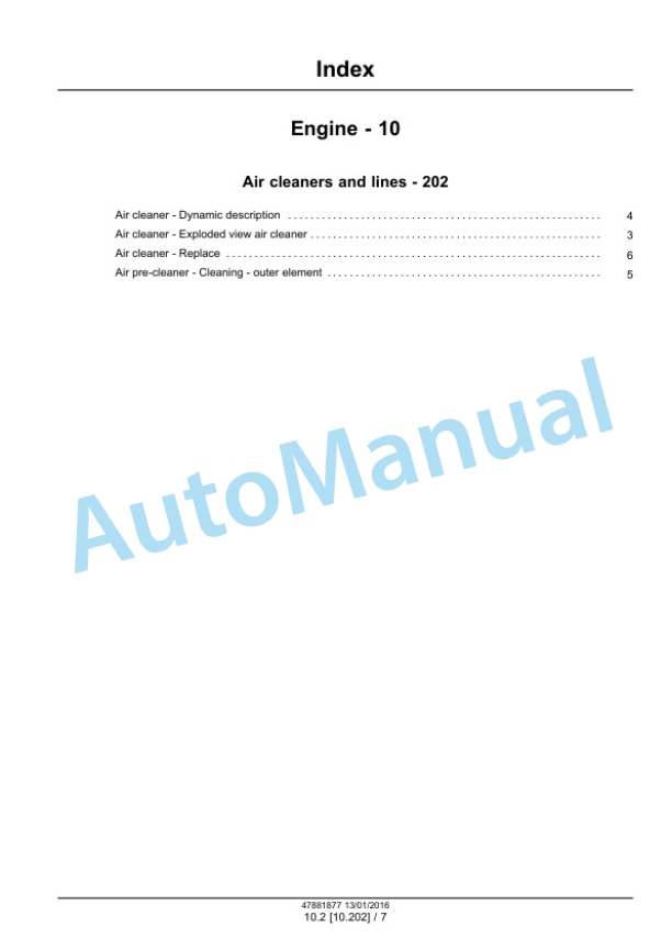 Alternative view of New Holland 33, 37 Workmaster Tier 4B Final Compact Tractor Service Manual 47956039