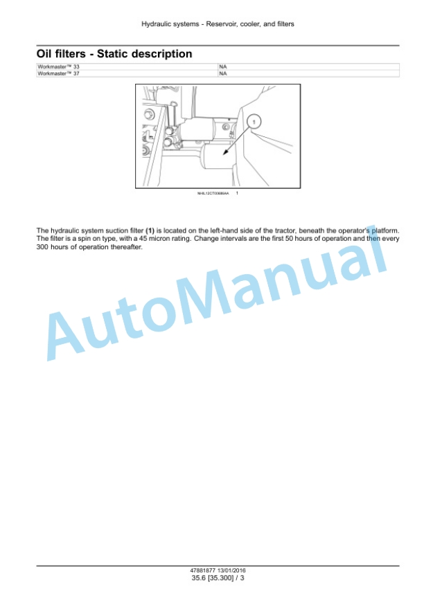 New Holland 33, 37 Workmaster Tier 4B Final Compact Tractor Service Manual 47956041 3 New Holland 33, 37 Workmaster Tier 4B Final Compact Tractor Service Manual 47956041 - Image 3