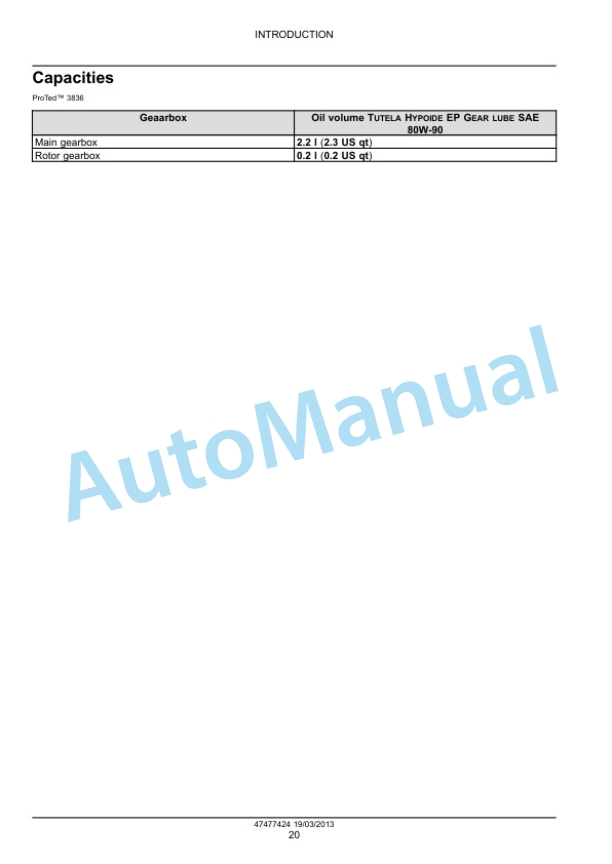 New Holland 3417, 3625, 3836 Proted Rotary Tedder Service Manual 47477424 2 New Holland 3417, 3625, 3836 Proted Rotary Tedder Service Manual 47477424-2