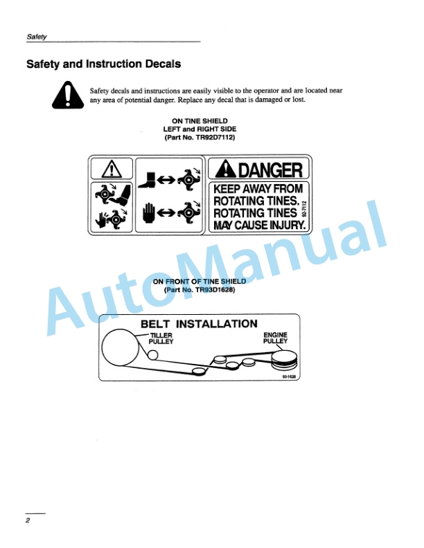 New Holland 36in Tiller LS Yard Tractor Operation and Maintenance Manual 42680070 2 New Holland 36in Tiller LS Yard Tractor Operation and Maintenance Manual 42680070-2