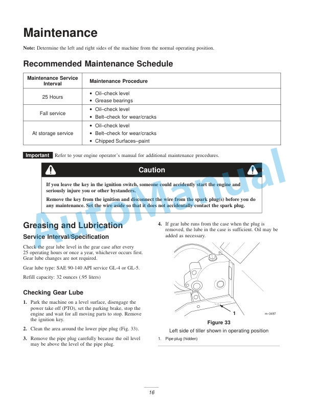 New Holland 36in Tiller Operation and Maintenance Manual 87040096 5 New Holland 36in Tiller Operation and Maintenance Manual 87040096-5
