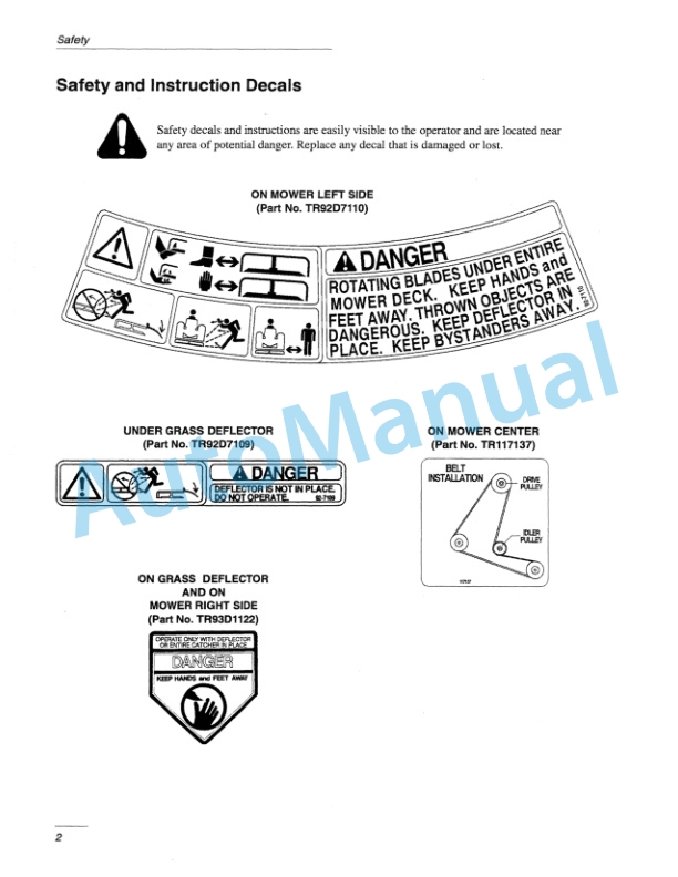 New Holland 38 Side Discharge Mower Operation and Maintenance Manual 86602563 2 New Holland 38 Side Discharge Mower Operation and Maintenance Manual 86602563-2