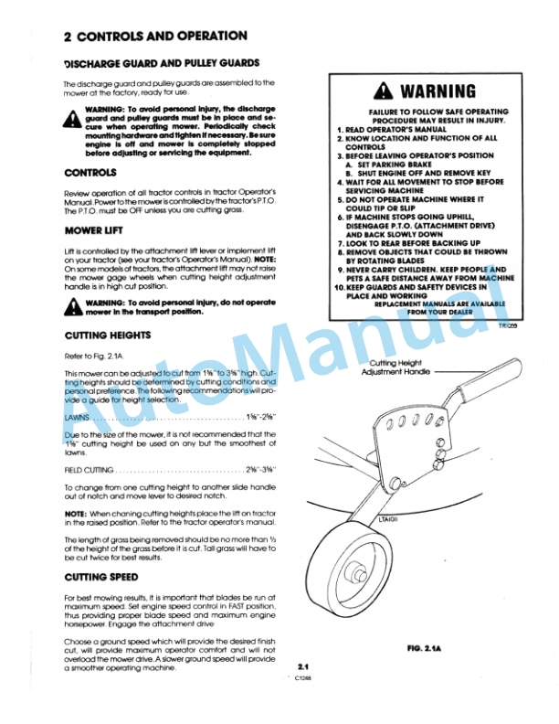 New Holland 38in Mower Attachment Operation and Maintenance Manual 42643814 2 New Holland 38in Mower Attachment Operation and Maintenance Manual 42643814-2