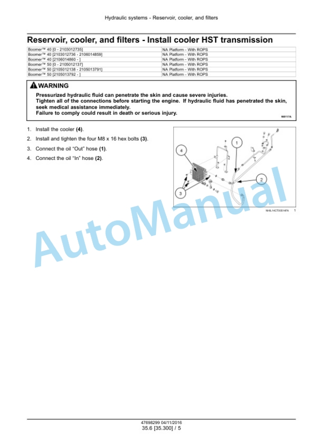 New Holland 40, 50 Boomer Tier 3 Compact Tractor Service Manual 48080050 5 New Holland 40, 50 Boomer Tier 3 Compact Tractor Service Manual 48080050 - Image 5