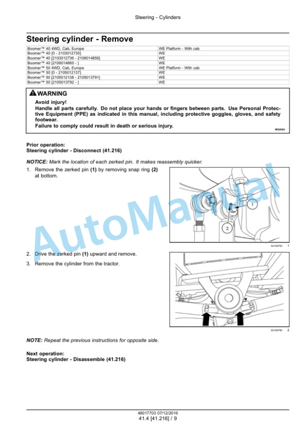 New Holland 40, 50 Cab Boomer Compact Tractor Service Manual 48017703 4 New Holland 40, 50 Cab Boomer Compact Tractor Service Manual 48017703 - Image 4