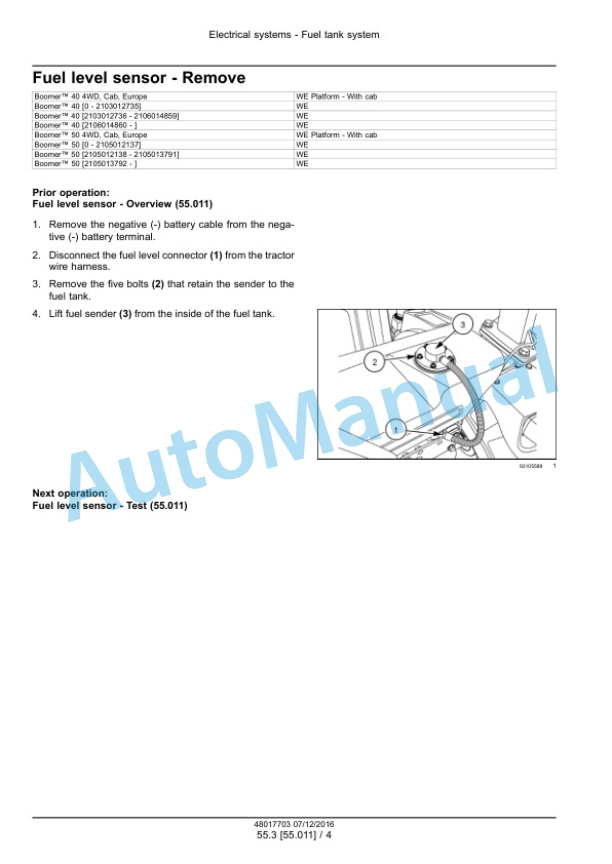 New Holland 40, 50 Cab Boomer Compact Tractor Service Manual 48017703 5 New Holland 40, 50 Cab Boomer Compact Tractor Service Manual 48017703 - Image 5