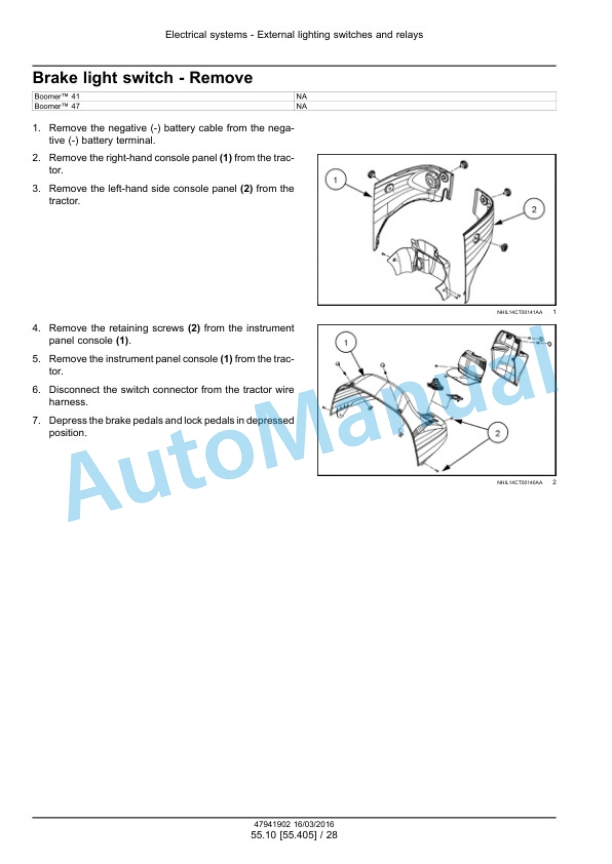 New Holland 41, 47 Boomer Tier 4B Final Compact Tractor Service Manual 47941902 5 New Holland 41, 47 Boomer Tier 4B Final Compact Tractor Service Manual 47941902 - Image 5