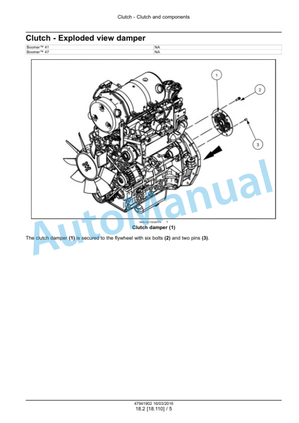 New Holland 41, 47 Boomer Tier 4B Final Compact Tractor Service Manual 47998516 3 New Holland 41, 47 Boomer Tier 4B Final Compact Tractor Service Manual 47998516 - Image 3