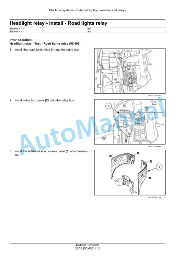 New Holland 41, 47 Boomer Tier 4B Final Compact Tractor Service Manual 47998521 3 New Holland 41, 47 Boomer Tier 4B Final Compact Tractor Service Manual 47998521 - Image 3