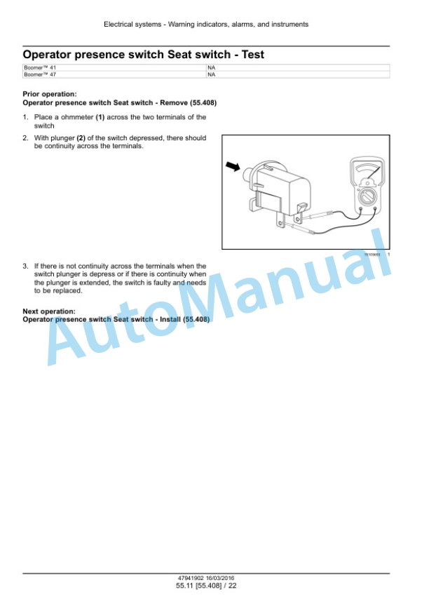 New Holland 41, 47 Boomer Tier 4B Final Compact Tractor Service Manual 47998521 4 New Holland 41, 47 Boomer Tier 4B Final Compact Tractor Service Manual 47998521 - Image 4